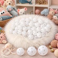 1/10/20pcs Plastic Bell Spheres Hollow Multi-Size Double-Layer Pet Balls Hamster Cat Dog Toy Jingle Bell - White - View 8