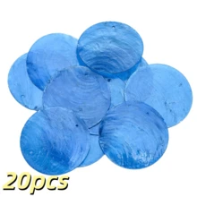 10/20pcs 50mm Colorful Flat Round Shell Coin Pendant Beads With 2 Holes, Suitable For Jewelry Making, Fashion Wind Chimes, Wreath DIY Handmade Home Decor - Shell Discs - View 27