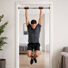 Barra Fixa De Porta Ajustável Para Treino Em Casa - A - Visão 6
