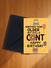 1pc Funny & Humorous Birthday Card With Lively Jokes, Suitable For Adult Birthday Party, Guaranteed To Make You Laugh - 16*11cm - View 24