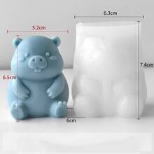 Panini 2Pcs Cute Cartoon Capybara Silicone Mold, Winter Hat Scarf Mould For DIY Scented Candle Wax Resin Craft Making - One Size Fits All - View 7