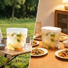 2.8L Beverage Dispenser With Key, High Temperature Resistant, Cold Drink Bucket, Juice Dispenser, Pitcher For Restaurant, Large Storage Containers - 查看 5
