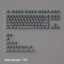 107 鍵灰色側印 PBT 昇華印原高度鍵帽套組，兼容 61/64/68/75/84/87/96/980 - 查看 7