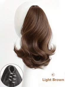 Kurze matte Blumen-Haarspange Perücke Zopf, natürlich aussehende synthetische Haar-Zopf-Perücke, langer flauschiger Stil, geeignet für den täglichen Gebrauch. Haaraccessoire, lässige Haarspange, elegante Haarspange, Haarklammer Schule - Verschiedenfarbig - Übersicht 20