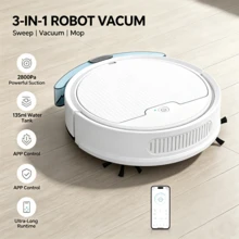 Robot Vacuum Cleaner, 2000Pa Super-Strong Suction, Deep Cleaning Robotic Vacuum Cleaner With 3000mAh Battery, Sweeping & Mopping, Ideal For Pet Hair, Hard Floor And Low Pile Carpet - Multicolor - View 14