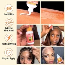 GOIPLE Super Strong Adhesive Lace Glue, Waterproof Lace Front Wig Glue, Suitable For Wigs And Hair Extensions, Firmly Bonds Wigs, Invisible Fast Drying, Comes With Applicator, Halloween - Wig Glue + Applicator - View 5
