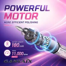 GANLAIX USB Rechargeable Electric Nail Drill Set, Electric Nail File And Polisher, Dual Speed Forward/Reverse, Suitable For Thick Nails, Manicure And Pedicure Polishing Tool, Unisex Christmas Gift - 黑與白 - 查看 3