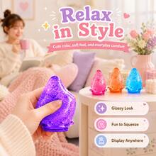 Water Drop Squishy Toys, Sensory Fidget Toys Stress Cube For Anxiety Stress Relief, Squishy Stress Balls For Kids & Adults Slow Rising Calming Toys, Fun Christmas Gift For Kids, Party Birthday Gift, School Prize, Halloween And Christmas Gift - Multicolor - View 3