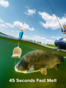 5m Mesh Bait Bag Set, Fast Dissolving Water-Soluble Mesh Refill, Fishing Accessory, Includes Funnel And Piston, Suitable For Granular Bait - Multicolor - View 3