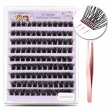 [Lowest Price In 30 Days]Self Adhesive Eyelashes, 120 Pcs Self Adhesive Eyelash Clusters, No Glue Needed, 2-Strip Tape - Longer Lasting, No Sticky Pre Glued Eyelashes (Volume-Mixed) - D10 - 查看 3