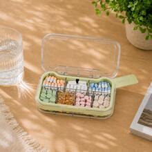 1pc Portable Travel Mini Pill Box | Small Pill Organizer, 7-Day Weekly Pill Box, 7-Compartment Design, Waterproof & Moisture-Proof Portable Pill Box, Fish Oil/Vitamin/Supplement Storage Box, Suitable For Travel, Business Trips, Pocket Carry Pill Storage - View 8