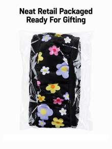 Car Steering Wheel Cover With Printed Pattern, No Inner Ring, Shoulder Pad Set, Fresh Colorful Ditsy Floral Print Car Interior Set, Sweet Girl Style, Soft And Comfortable Car Interior Accessories Set - A - View 7