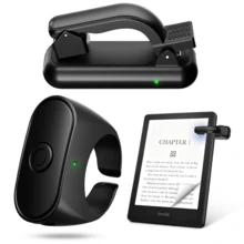 Kindle 翻頁環，相容於 Kindle Paperwhite/Oasis/Scribe，免藍牙夾式 Kindle 遙控器，平板電腦相機遙控器，適用於厚保護殼，附收納袋 - 彩色 - 查看 5