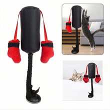 Saco de boxeo para gatos, juguete de actividad divertida para gatos, juguete de ejercicio para gatos con guantes de boxeo colgantes - Multicolor - Ver 1