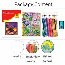 1 Halloween Black Cat Witch Hat Cross Stitch Full Material Kit, Beginner Friendly DIY Embroidery, Home Decor Wall Hanging, Holiday Stress Relief Handmade Gift - Multicolor - View 4