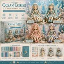 DIY Fairy Doll Making Kit, Handmade Patchwork Fairy Craft Set, Cute Fabric Doll Sewing Kit, Suitable For Beginners, Creative Home Decor Gift - One Size Fits All - View 5