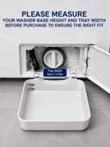 Washing Machine Base Water Tray Leak-Proof Mat Durable Easy To Clean Anti-Overflow Floor Protection Thickened Anti-Slip Tray Stand, Collection Tray, Leak-Proof Pad, Durable Material Appliance Pad, Leak-Proof Mat, Home Goods, Home Cleaning Additions - Washing Machine Drain Pan - View 4