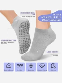 4 Pairs Women's Socks, Gym Yoga Pilates Sports White Socks, Suitable As Gift For Women - Multicolor - View 5