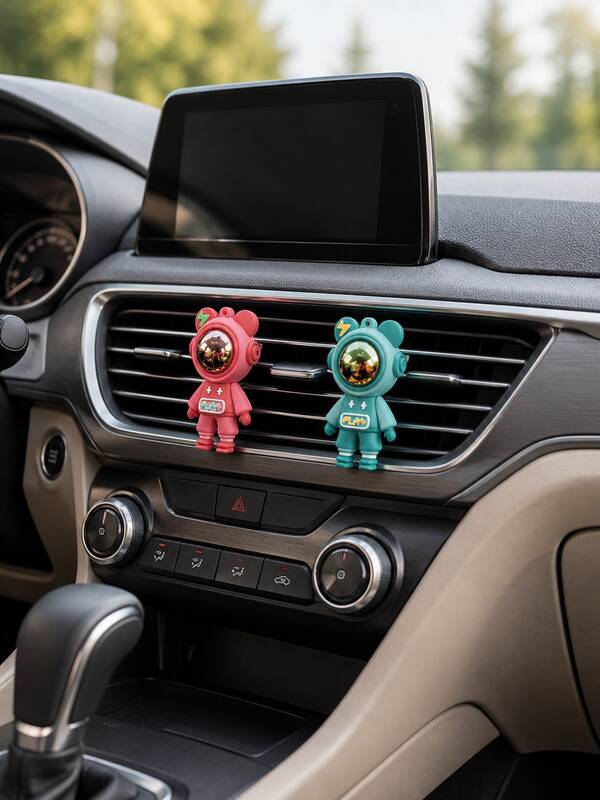 Cute Astronaut Car Air Vent Clip Ornament, Creative Cartoon Figurine Car Interior Decoration, Personalized Air Vent Decor Pendant, Fun Car Accessory To Enhance Interior Atmosphere