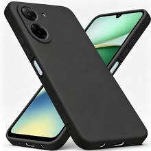 Compatible With Xiaomi / Series Solid Matte Black Anti-Oil Anti-Fingerprint Phone Case Compatible With Redmi Note 15 Pro 4G/Note 15 Pro 5G/Note 15 4G/Note 15 5G/Note 14 Pro 4G/Note 14 Pro 5G/Note 14 Pro+ 5G/Poco M8/Poco M8 Pro/ Non-Scratch Soft TPU Protective Cover Raised Camera Lips Shockproof Anti-Impact Precise Hole Cutouts Lightweight Full Wrap Wearproof Matte Shell - Black - View 4