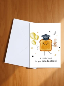 1pc Graduation Greeting Card "Cheers To Your Graduation", Congratulations Card, Graduation Gift Card, Cute Graduation Card - Multicolor - View 14