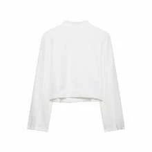 Seelio Spring/Summer New Women's European & American Style Fashion Minimalist Versatile Short Blazer Jacket - White - View 2
