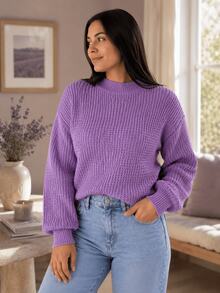 Women's Knitted Sweater - Lila Púrpura - Ver 5
