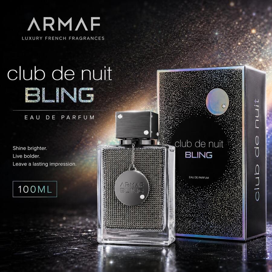 ARMAF Club De Nuit BLING Eau De Parfum 100ML Luxury Unisex Long Lasting Perfume Premium Fragrance Gift - Woody & Earthy - View 1