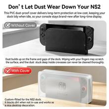 Switch 2 底座磨砂 PVC 防塵保護套，防黃防潮保護套，附電纜開孔 - 查看 7