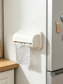 1pc/3pcs Detachable Trash Bag Dispenser, Wall-Mounted Plastic Bag Storage Rack, Suitable For Kitchen And Bathroom, No-Drill Installation Trash Bag Holder - Multicolor - View 4