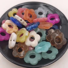 12/18/24/30/36/48/60/86/96/106Pcs Hollow Flower Spacer Beads, Large Hole Loose Beads Decorative Beads, Suitable For DIY Bracelets, Necklaces, Keychains/Phone Chains Pendant And Other Handmade Crafts Accessories (Random Color) - Multicolor - View 8