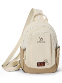 CAMEL CROWN Lightweight Travel Bag, Outdoor Leisure Lightweight Small Bag, Hiking Climbing Travel Backpack - Gravel Apricot - View 2