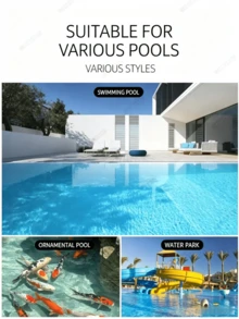Transparent Weighted Triangular Pool Vacuum Head With Multiple Hard Bristle Brushes, Integrated Suction And Scrubbing For Dead-Angle Cleaning Of Pool Bottom, Edges, Slopes, Mud, Sand And Algae, Corrosion-Resistant Engineering Plastic, Sinks Without Floating, Universal Interface Compatible With Various Telescopic Poles, Cleaning Accessory For Home Yard Pool, Fish Pond And Water Park - Triangular Vacuum Head - View 9