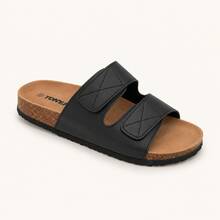 Sandalias Hombre con Doble Correa Ajustable, Plantilla Cómoda y Suela Antideslizante para Uso Diario - Negro - Ver 1