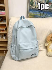 1pc New Arrival Large Capacity Simple Solid Color Backpack, Lightweight Versatile Casual Daypack, Stylish School Bag For College Students, Commute, Business & Daily Travel Use - Multiple Styles - View 16
