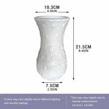 Retro-Style Plastic Rose-Embossed Hydroponic Vase; European-Style Floral Container In A Creamy Aesthetic, Suitable For Living Room Decor. - Multicolor - View 15