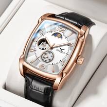 ONOLA Brand Automatic Mechanical Watch Sports Waterproof Square Tourbillon Business Watches With Gift Box Gift - one-size - View 5