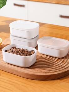 1/3/5pcs Small Food Storage Containers, Plastic Meal Prep Bento Boxes, Fruit & Snack Divider Boxes, Microwave Kitchen Organizer - Multicolor - View 5