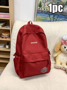 1pc New Arrival Large Capacity Simple Solid Color Backpack, Lightweight Versatile Casual Daypack, Stylish School Bag For College Students, Commute, Business & Daily Travel Use - Multiple Styles - View 18