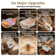Haier Wireless Hand Massager - 3 Adjustable Modes . Type-C Fast Charging . Large Capacity Long Battery Life . 10-Minute Smart Timer . Lightweight And Portable - White - View 5