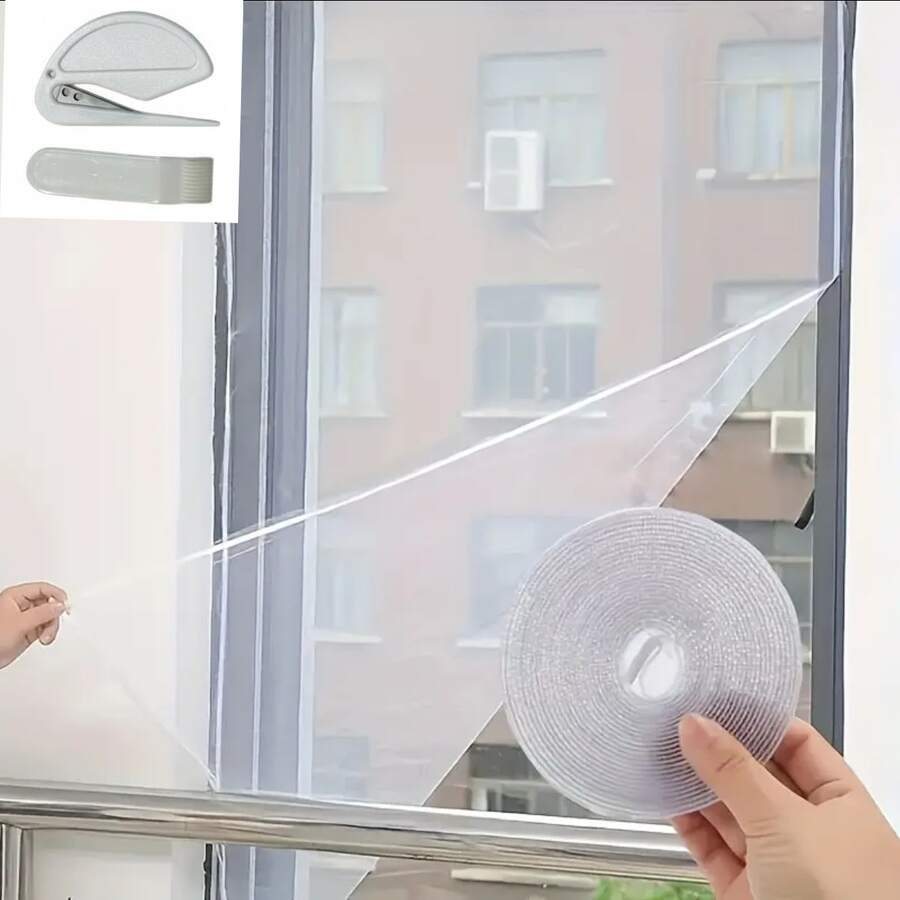 130x150cm Trimmable Window Screen Mesh - Fine Mesh Screen With Self ...