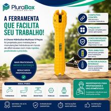 Chave Hidráulica Multiuso Torneira 5 Peças Amarela Ferramenta Mecânico Encanador Resistente - Amarelo - Visão 4