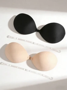 1/2 pezzi Nuovo reggiseno senza spalline senza cuciture push-up, con spalline regolabili, reggiseno invisibile, adatto per abito da sposa, top senza spalline e abito senza schienale - Multicolore - Visualizzare 17