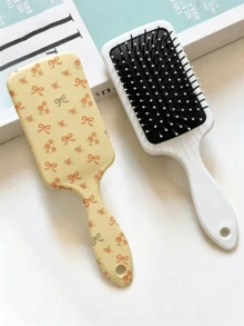 1 Peça Pente de Almofada de Ar com Estampa de Borboleta e Flor, Pente Fofo Desembaraçante de Massagem com Dentes Largos, Adequado para Meninas e Estudantes; Acessório de Penteado, Ferramenta de Estilo, Combina com Verão, Férias, Viagens ao Ar Livre, Pode Ser Usado como Acessório de Moda, Também é um Ótimo Presente - Multicolorido - Visão 2