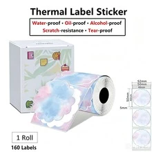 50x50mm 粉藍漸層熱感標籤 140張，相容 Phomemo M110 M220 M221 印表機 - 彩色 - 查看 2