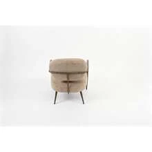 Modern Metal Frame Accent Chair, Upholstered Softy Fabric Side Chair, Mid-Century Comfy Lounge Armchair For Living Room Bedroom Reading Ok, Single Leisure Guest Chair(Camel-1pc) - Camel + Fabric + Metal - View 9