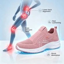 2026 New Orthopedic Work Sneakers. Wide Toe Box With Arch Support, Non-Slip Air Cushion Design, Comfy For Long Standing, Work And Daily Use. - Z90 Pink - View 2