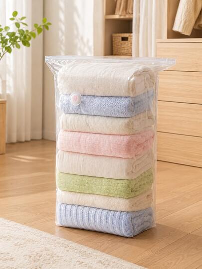 Efficient Storage & Organization Multifunctional Storage Bag No-Pump 3D Vacuum Storage Bags With Hand-Press Air Valve For Easy Home Organizing For Families Durable Leakproof Space Saving Design For Seasonal Clothes And Bedding Move Organizing,Bedroom Room Decor,Back To School