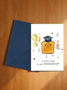 1pc Graduation Greeting Card "Cheers To Your Graduation", Congratulations Card, Graduation Gift Card, Cute Graduation Card - Multicolor - View 23