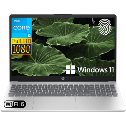 HP 15.6" FHD Laptop, Intel Core I3-1315U Processor, Up To 32GB RAM, Up To 1TB SSD, WiFi 6, Fingerprint Reader, Windows 11 Home, Natural Silver
